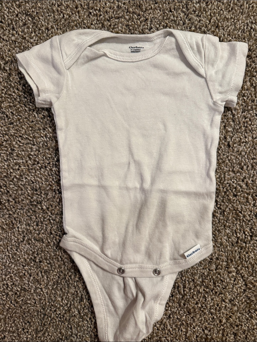Gerber Cream Short-Sleeve Baby One-Piece Bodysuit